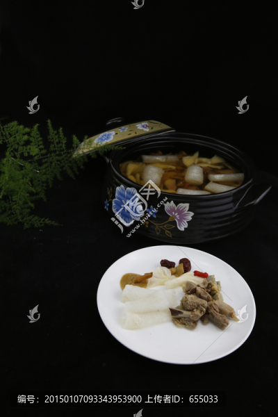 竹菌土雞湯