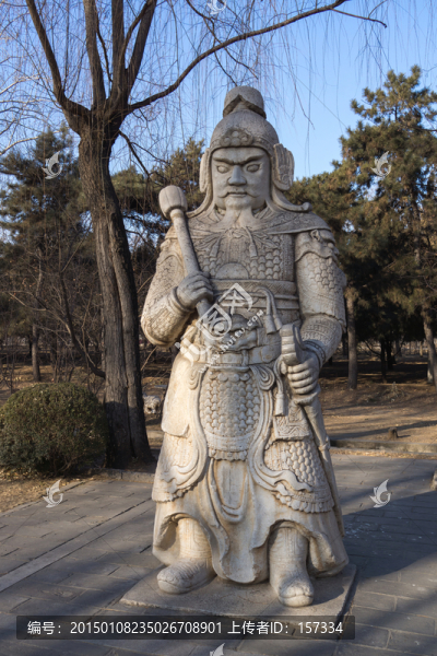 古代武將石像