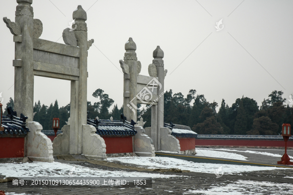 北京天壇冬雪