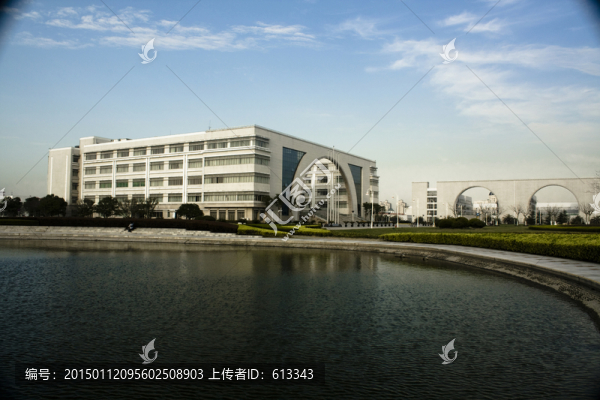 中式園林湖景