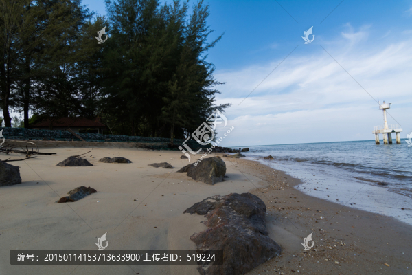 海灘晨光