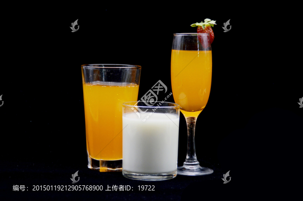 牛奶果汁圖片