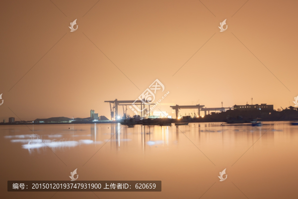 深夜中的天鵝棲息地