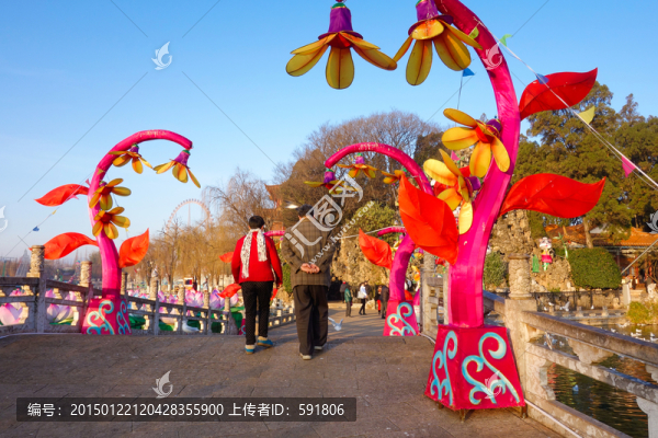 公園散步