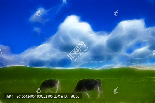 電腦畫,牧歌
