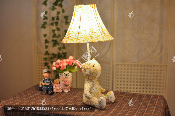 小老虎布藝臺燈