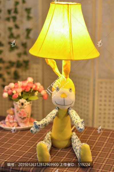 小兔子布藝臺燈