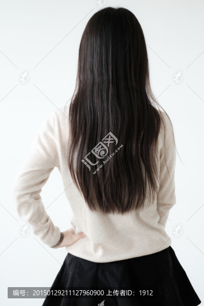 長發(fā),背影
