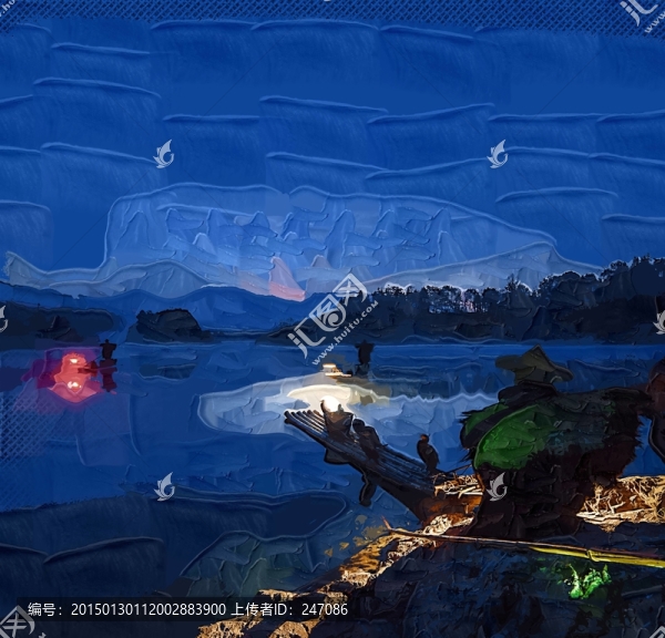 風(fēng)景,油畫,江南