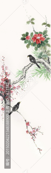 原創(chuàng),國畫,四條屏之一