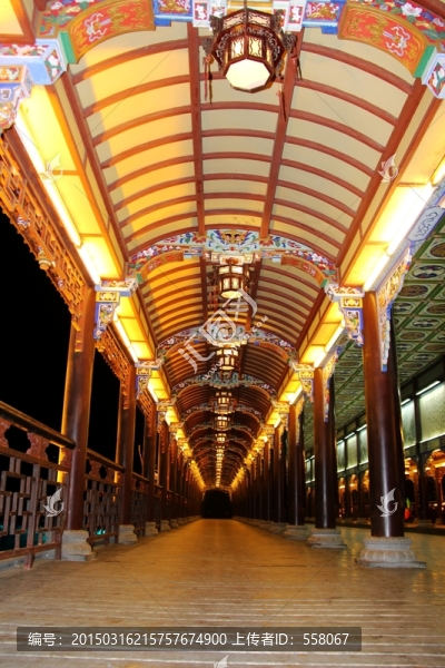 都江堰廊橋夜景