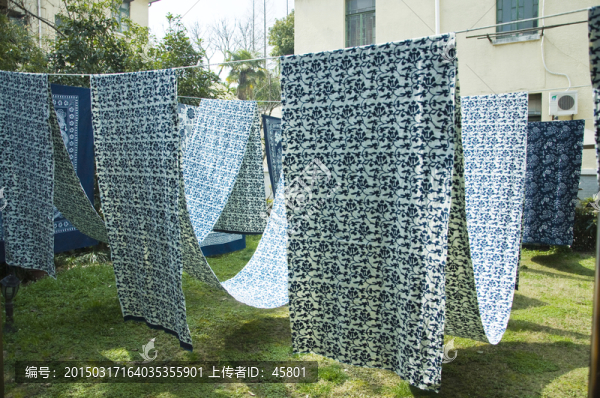 藍(lán)印花布