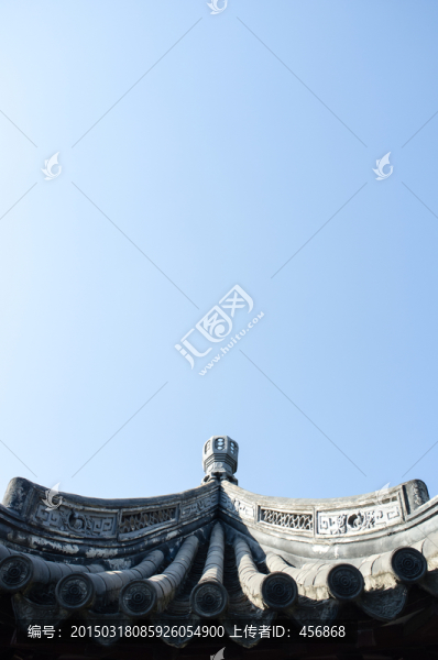 上海古漪園,房頂局部