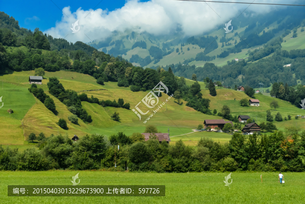 瑞士高山云海草原