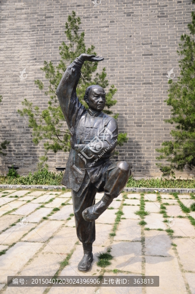銅雕,打拳