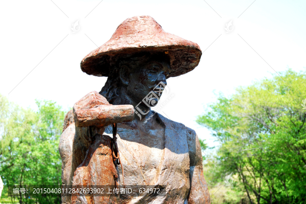 銅人頭像,農(nóng)民雕塑