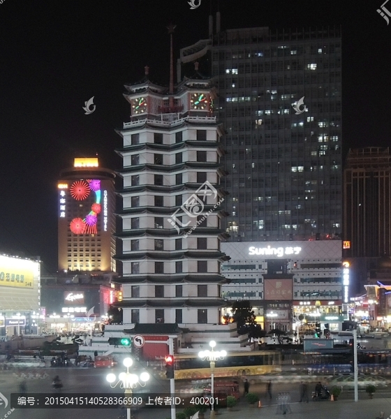 二七紀(jì)念塔夜景