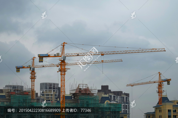 建筑工地塔吊