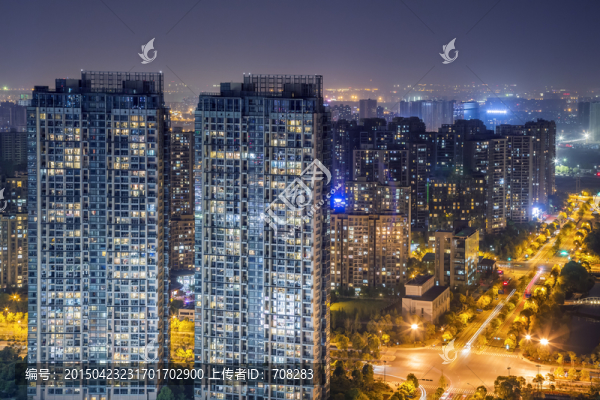 杭州錢江新城夜景