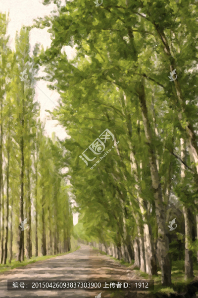 油畫,鄉(xiāng)間小路