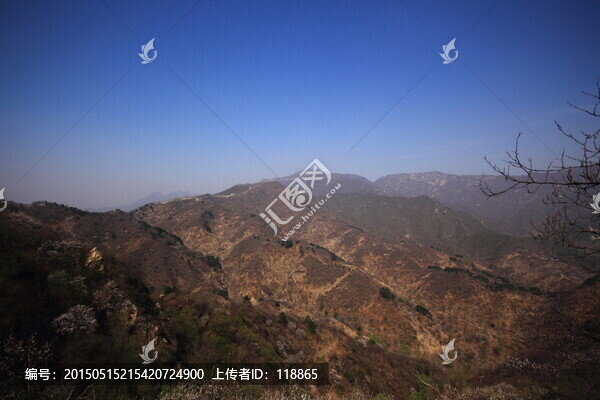 春天的,慕田峪,長(zhǎng)城
