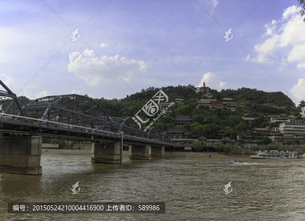 蘭州中山鐵橋全景高清圖