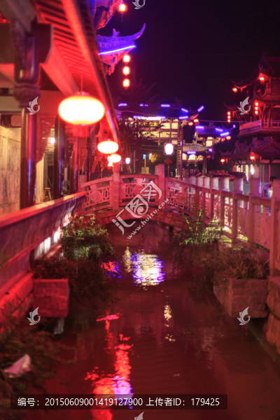 四川瀘州敘永魚鳧古街夜景