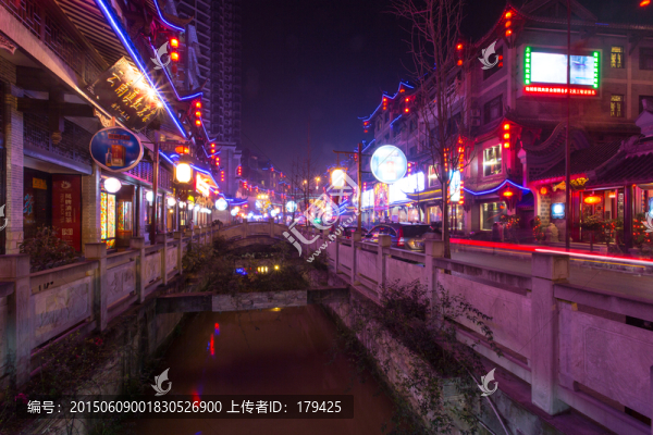 四川瀘州敘永魚鳧古街夜景