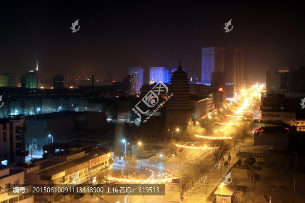 遼寧朝陽市夜景