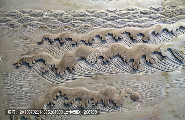 浪花浮雕