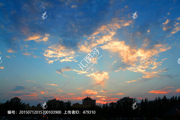 晚霞,彩云