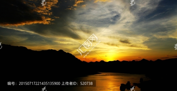 長(zhǎng)江,日落,太陽(yáng)