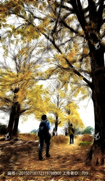 杏樹風(fēng)景油畫
