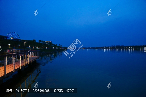 城市公園夜景