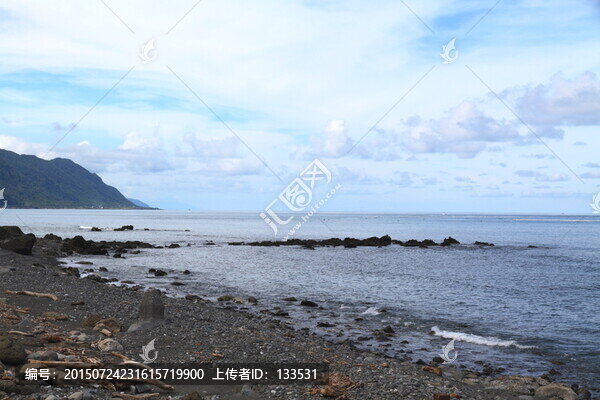 大海,云層,海岸線