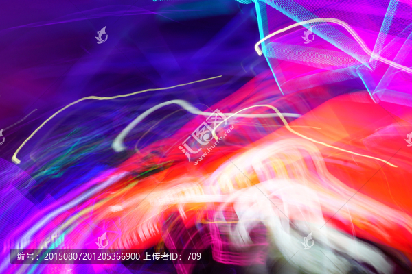炫酷紅色彩帶光效
