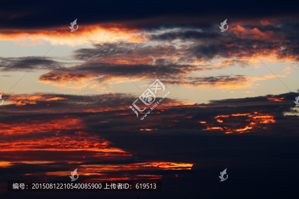 濃墨重彩的晚霞