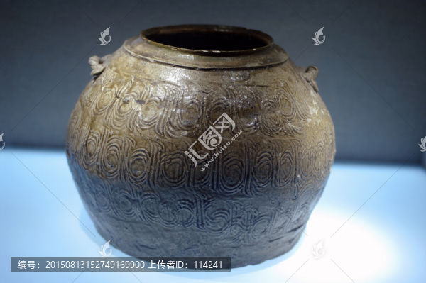 青釉雙系罐