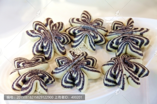 雙色菊花,面塑,花卷,花饃
