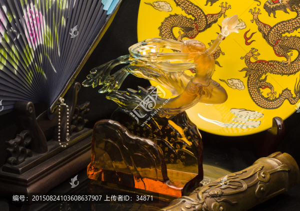 透明琉璃工藝品擺件