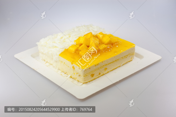 榴蓮芒果雙拼蛋糕