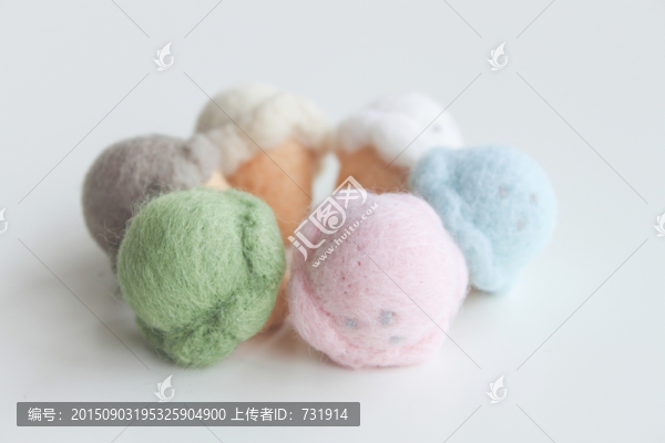 羊毛氈手工冰淇淋