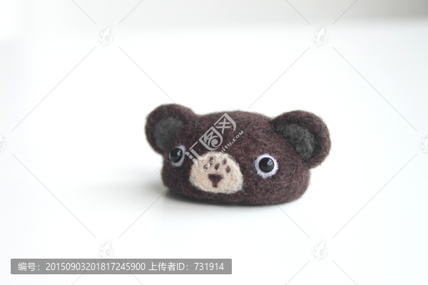 羊毛氈巧克力熊