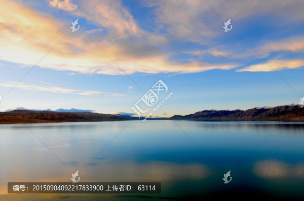 西藏風(fēng)光,湖光山色,天邊晚霞