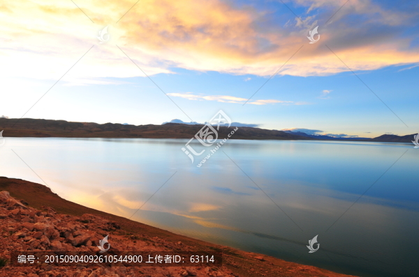 西藏風(fēng)光,湖光山色,天邊晚霞
