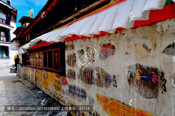 西藏旅游,西藏符號(hào),藏文,藍(lán)天