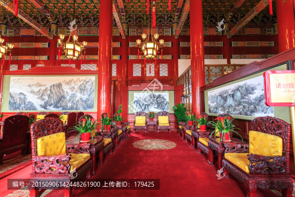 首都風(fēng)光北京天安門城樓內(nèi)景