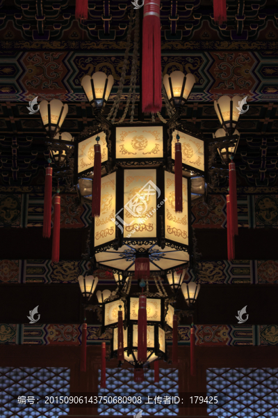首都風(fēng)光北京天安門城樓宮燈