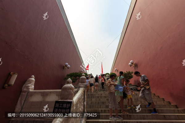 首都風(fēng)光北京天安門城樓石階梯