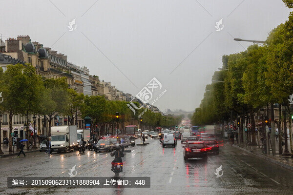 巴黎街景,雨天的巴黎,法國巴黎